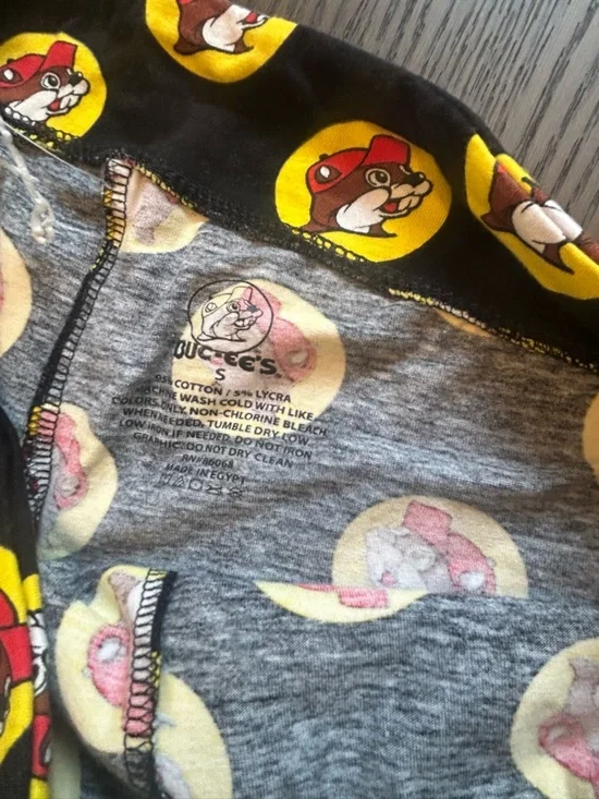 Women's Black Novelty Pajama Pants with Buc-ees Beaver Small - Picture 4 of 5